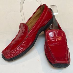 Donald J Pilner Sport Driven Red Loafers Sz 6